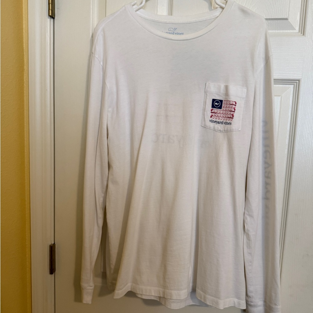 Vineyard Vines White Long Sleeve Tee
